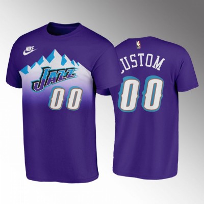 Utah Jazz Custom Men's Purple Nike NBA 2022 23 Classic Edition T Shirt